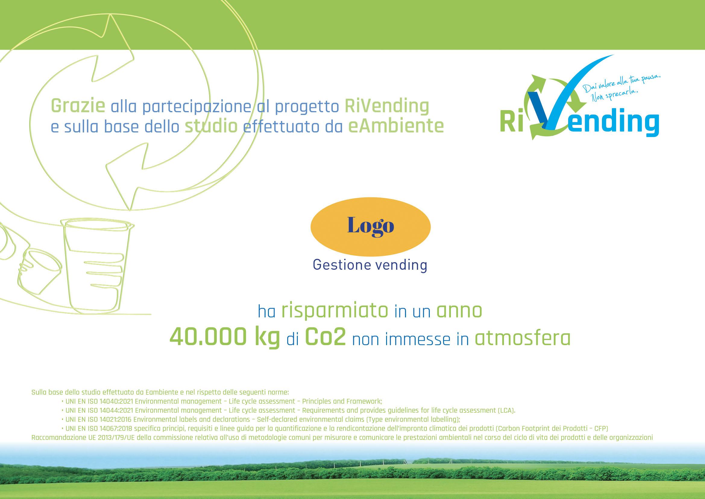 RiVending, il calcolo dell’impatto ambientale in termini di Carbon Footprint